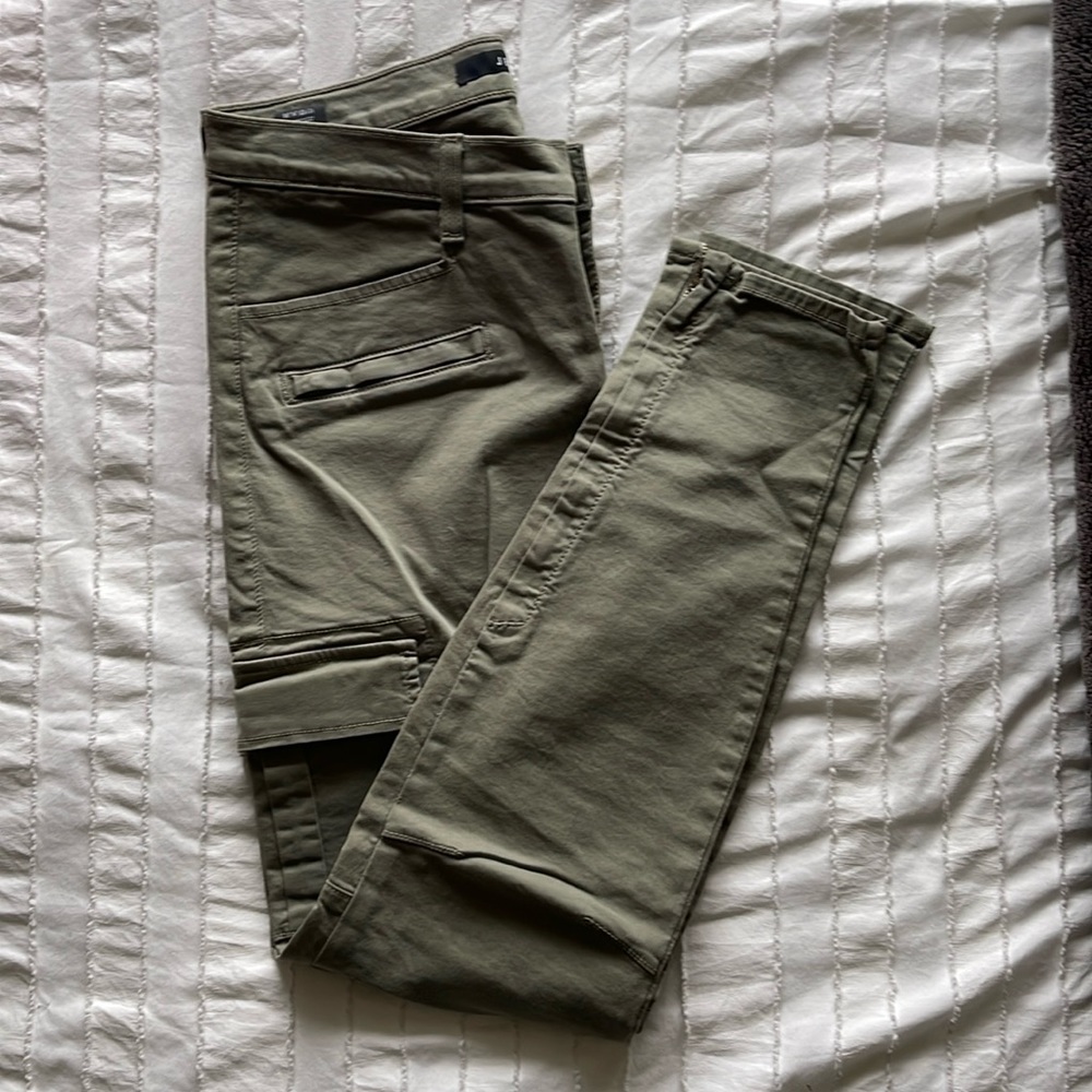 Soft Green J Brand Cargo Pants w/Zippers, 30
